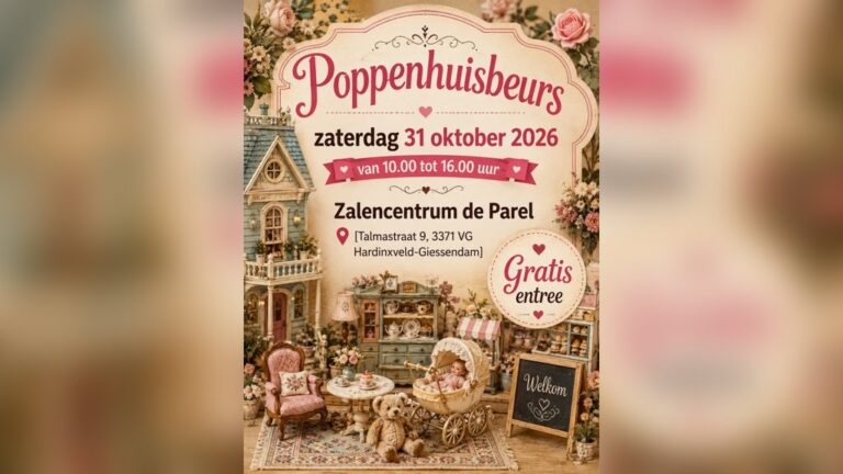 Poppenhuisbeurs in De Parel in Hardinxveld-Giessendam in Hardinxveld-Giessendam